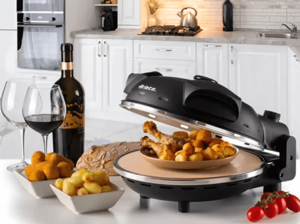 Forno De Pizza Elétrico Aríete Com Pedra Antiaderente 1200w