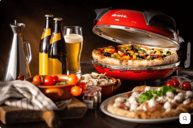 Forno De Pizza Elétrico Aríete Com Pedra Antiaderente 1200w